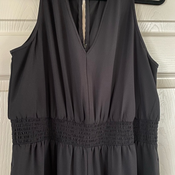 Ann Taylor black one piece pantsuit with defined waist. Worn once. - Picture 4 of 6